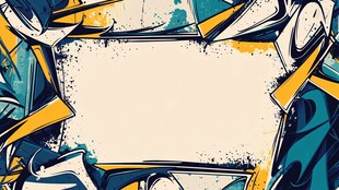 涂鸦风格空白背景框