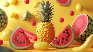 缤纷水果组合 色彩盛宴