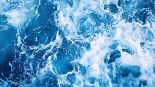 蓝色海浪特写