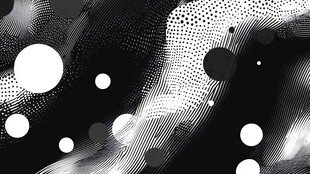 黑白波点抽象背景图案