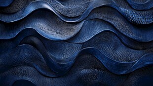 深蓝色波浪纹理背景图