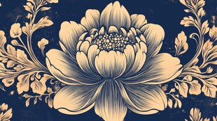 复古花卉图案装饰纹样