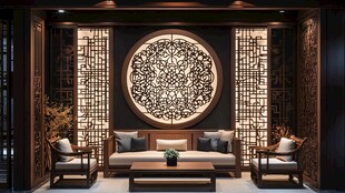 中式典雅客厅装饰设计