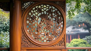 中式木雕窗棂 尽显古韵之美