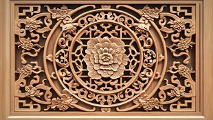中式精美木雕装饰图案