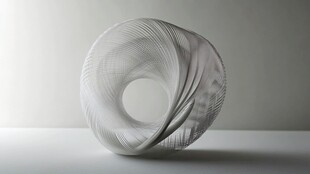 抽象螺旋几何艺术雕塑