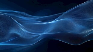 蓝色动感波浪科技背景图