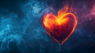 燃烧的心 炽热情感的象征