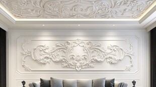 欧式奢华墙面与吊顶装饰