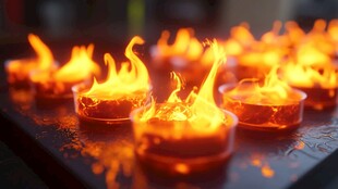 燃烧的火焰蜡烛场景