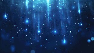 梦幻蓝色流星背景特效