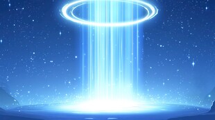 梦幻蓝色星界能量光柱