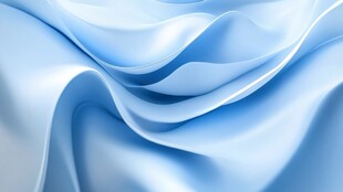 蓝色丝绸布料纹理特写