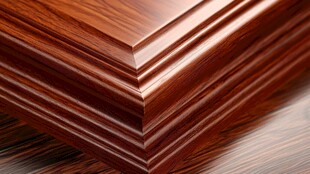 堆叠的精美红木板材