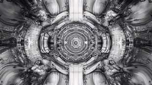 教堂穹顶精美艺术构造