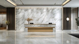现代大理石风格豪华接待区