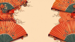 古典折扇中式美学背景图