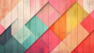 多彩几何拼接墙面背景图