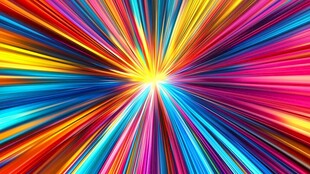 炫彩光线放射背景图案