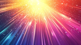 炫彩光芒射线星空背景图