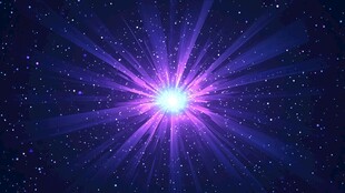 紫色星空闪耀光芒特效