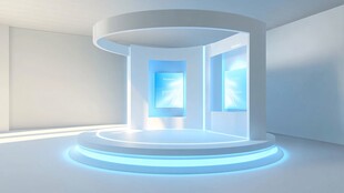 科技感环形展示空间场景