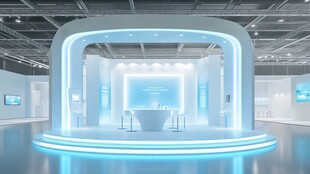 科技感十足的现代化展厅空间