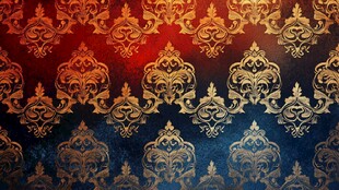 复古华丽花纹壁纸背景图