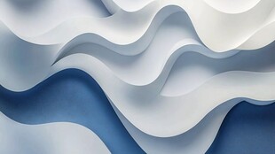 蓝白波浪立体纹理图案