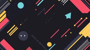 几何抽象风多彩图案背景