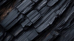 黑色岩石纹理特写