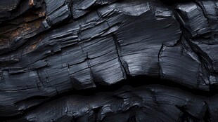 烧焦木头纹理特写