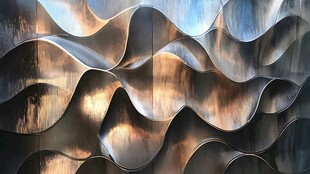 金属波浪纹理艺术背景