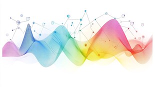 多彩科技线条抽象背景图