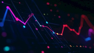 炫彩动态折线数据可视化图