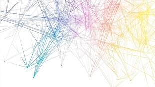 多彩线条交织抽象背景图