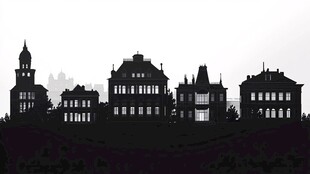 复古建筑剪影 神秘而优雅