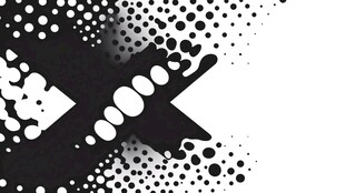 黑白波点交叉图案设计