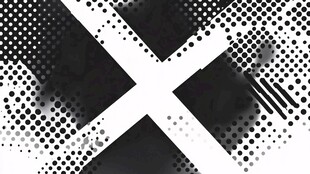 黑白半调图案交叉背景