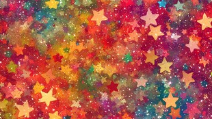 五彩斑斓星星梦幻背景图