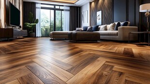 时尚现代客厅木地板家居风