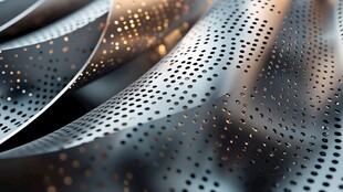 金属穿孔曲面的光影效果