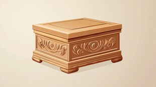 精美雕花木质储物箱