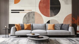 现代简约风客厅沙发背景墙