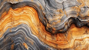 斑斓纹理的独特岩石景观