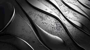 黑色波纹金属质感背景图