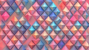 多彩几何立体图案背景