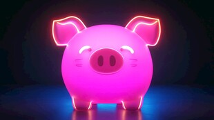 粉色发光小猪造型夜灯