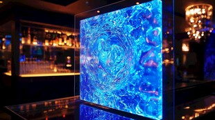 梦幻蓝色液体艺术装置