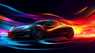 炫酷跑车闪耀动感光影世界